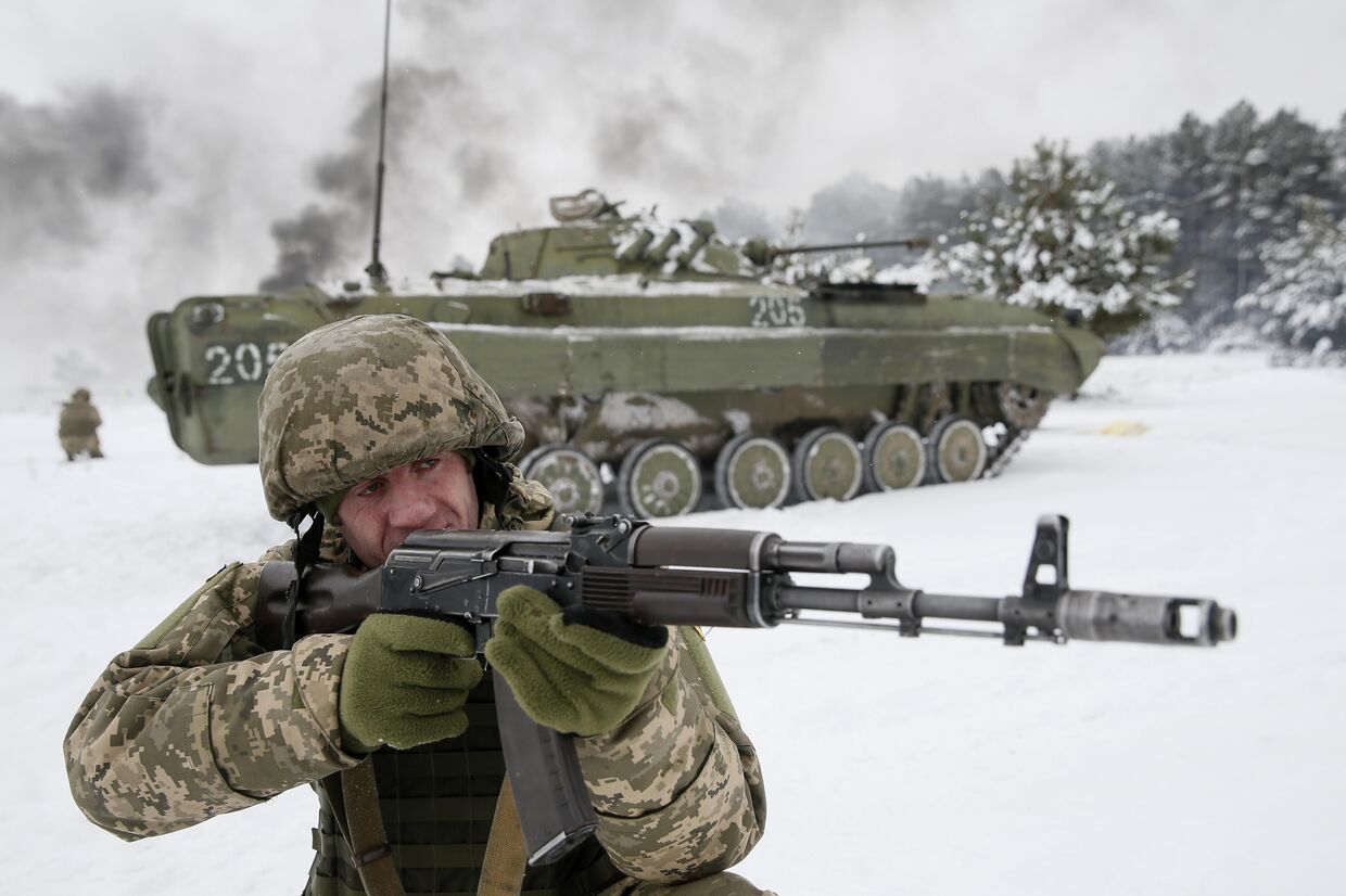 Военные учения украинской армии в Черниговской области