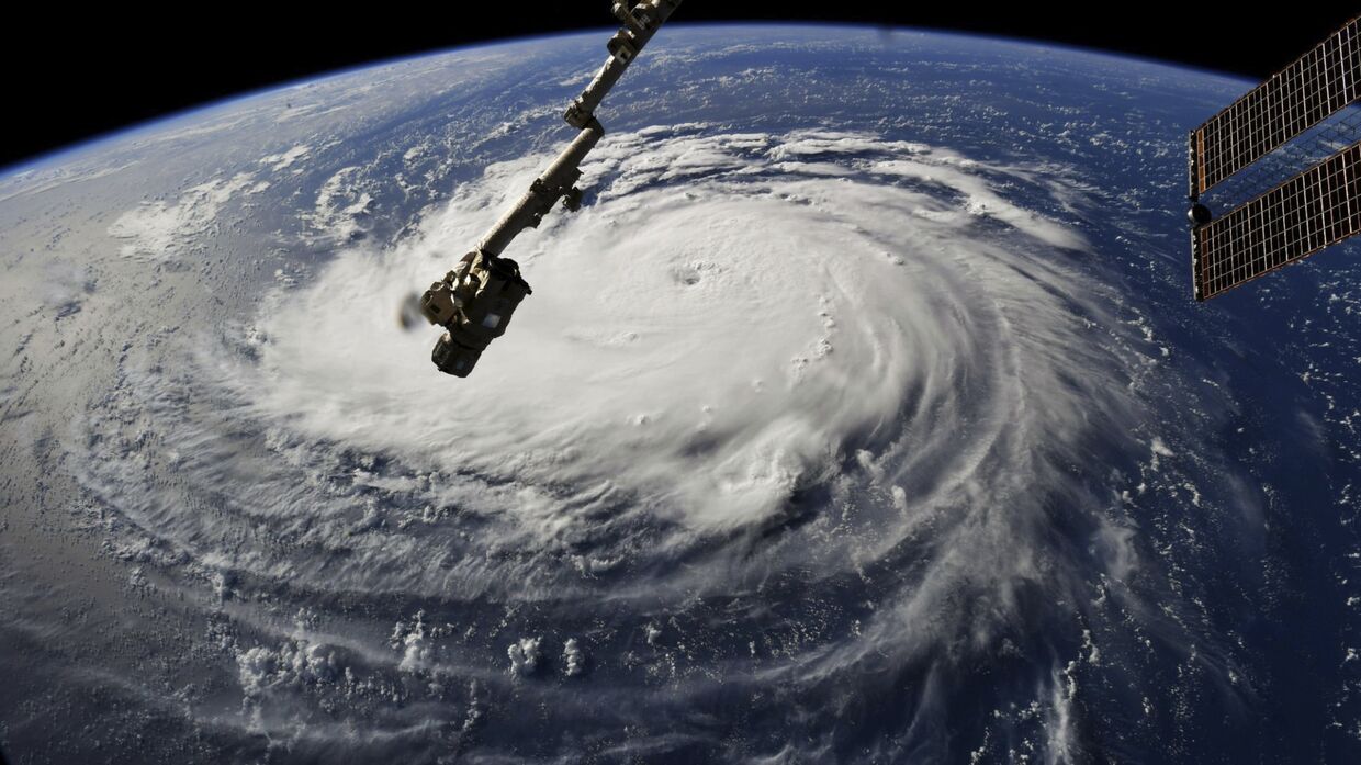 Вид на ураган Флоренция с Международной космической станции 10 сентября