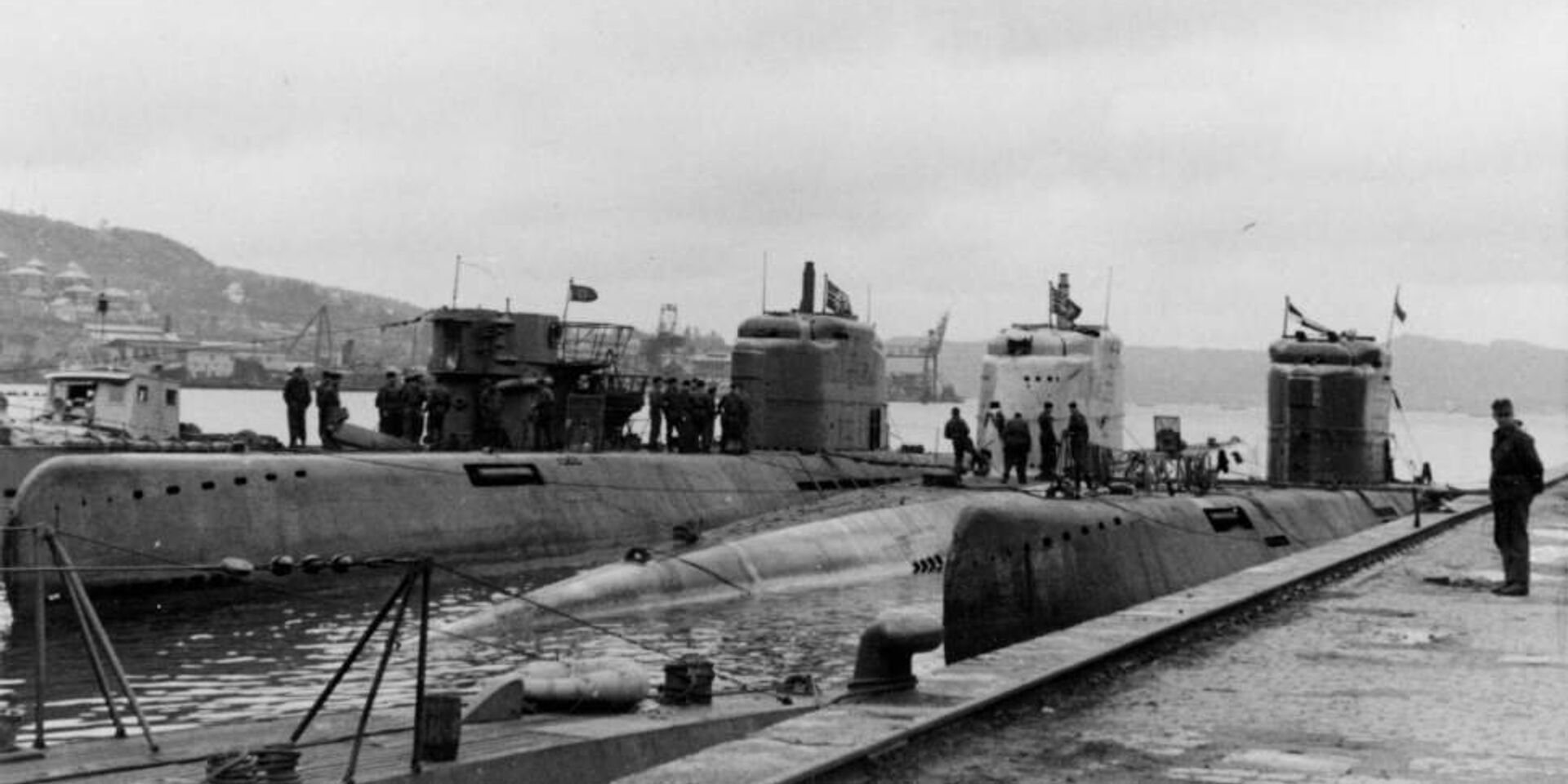 Три подводные лодки типа XXI в Берген, Норвегия, 1945 - ИноСМИ, 1920, 14.06.2025