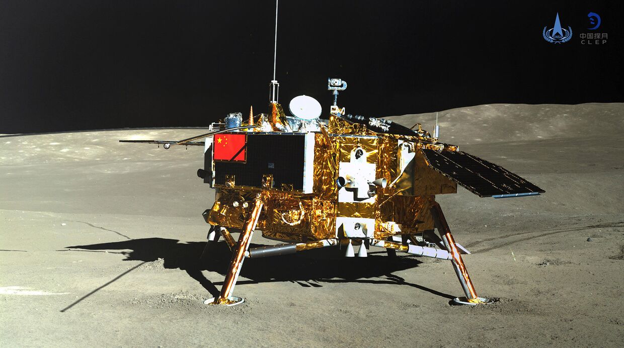 Китайский космический аппарат «Чанъэ-4» на обратной стороне луны