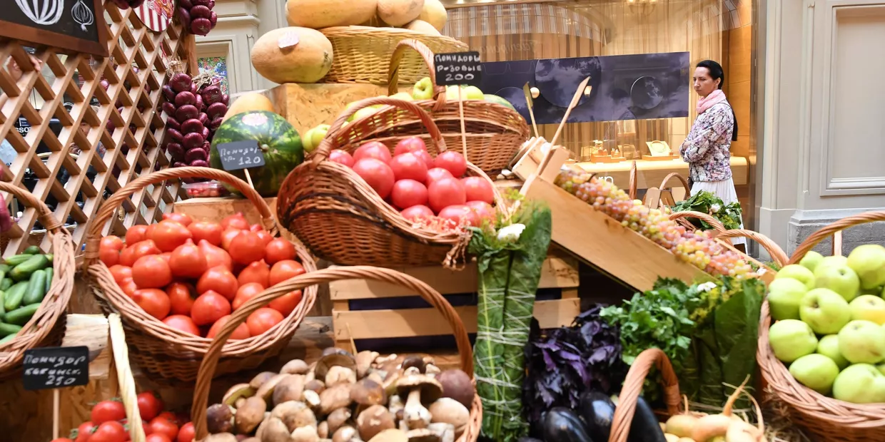 Открытие ярмарки отечественных фермерских продуктов в ГУМе