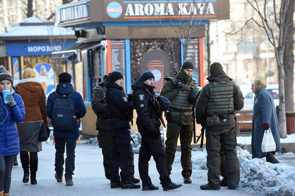 Сотрудники полиции в Киеве