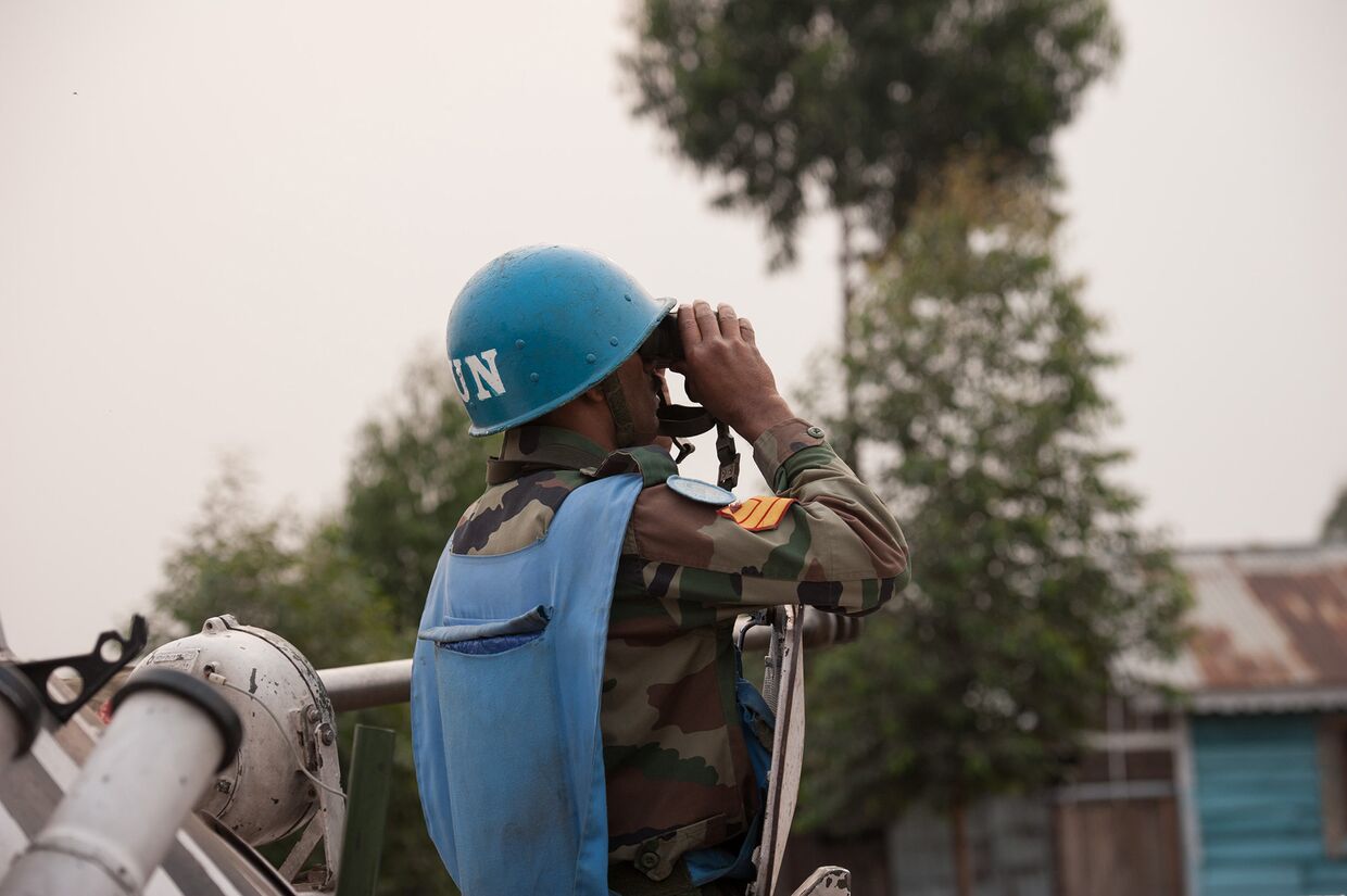 Миротворец ООН в Демократической Республики Конго