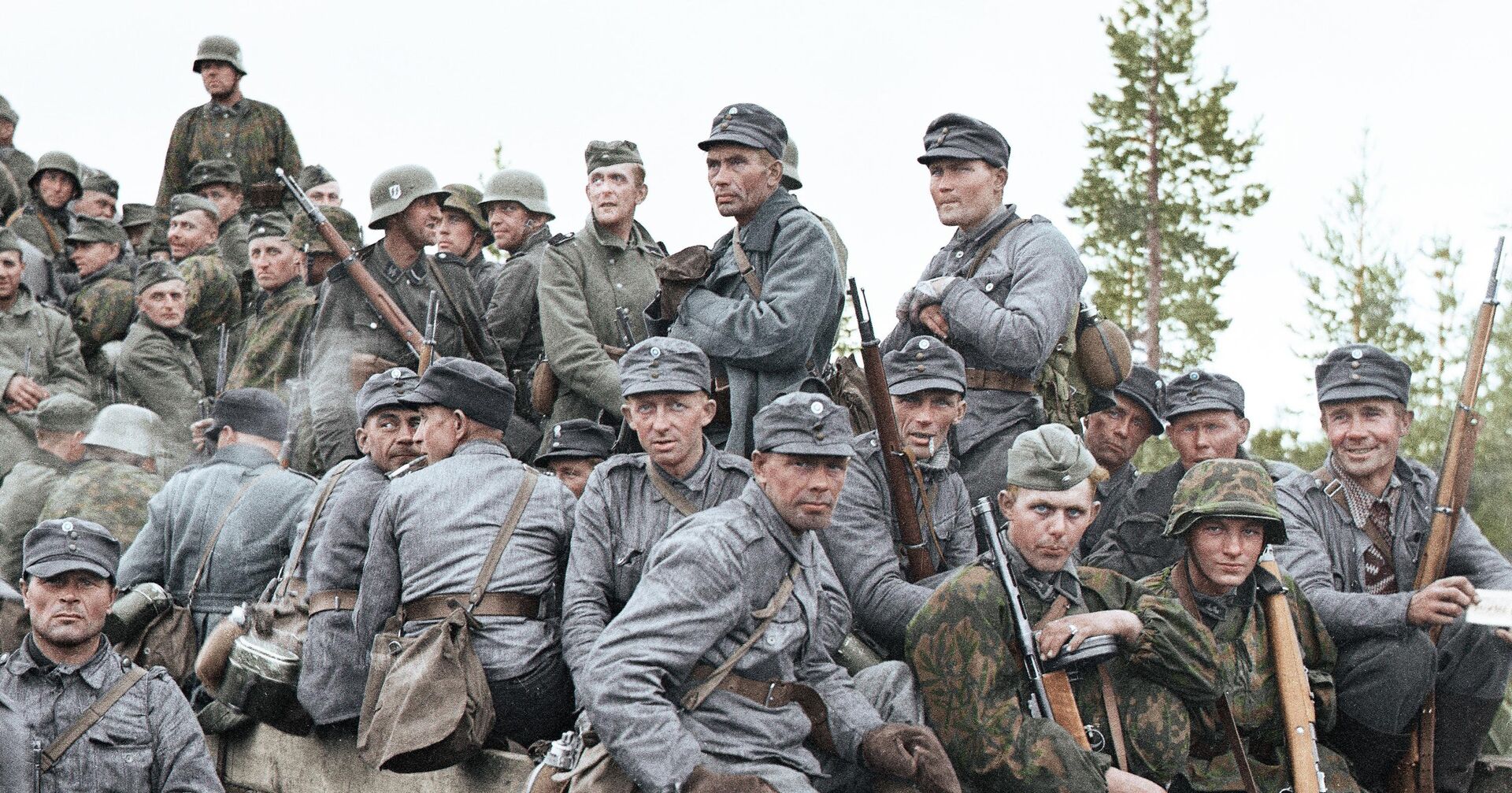 22 августа 1941. Финские солдаты и немецкие эсэсовцы в Карелии - ИноСМИ, 1920, 19.04.2021