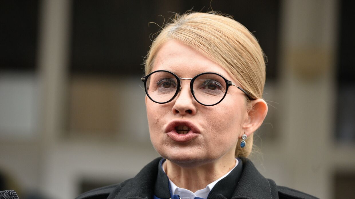 Брифинг кандидата в президенты Украины Ю. Тимошенко