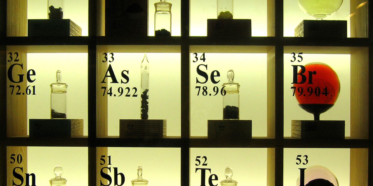 Фрагмент периодической системы химических элементов - таблицы Менделеева