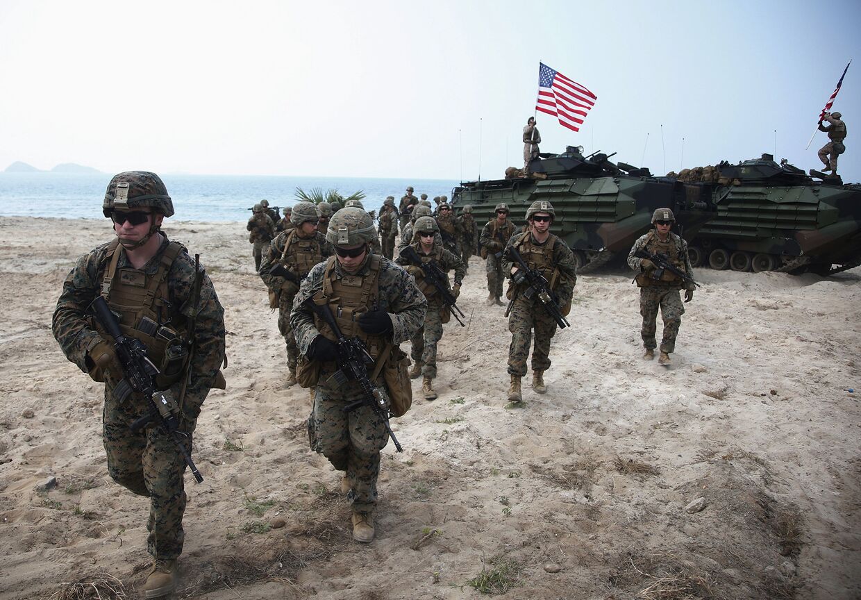 Американские солдаты на военных учениях в Таиланде