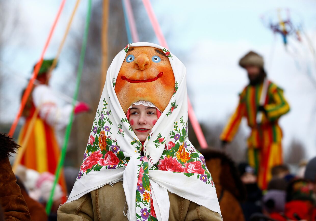 Празднование Масленицы в селе Озерко, Белоруссия
