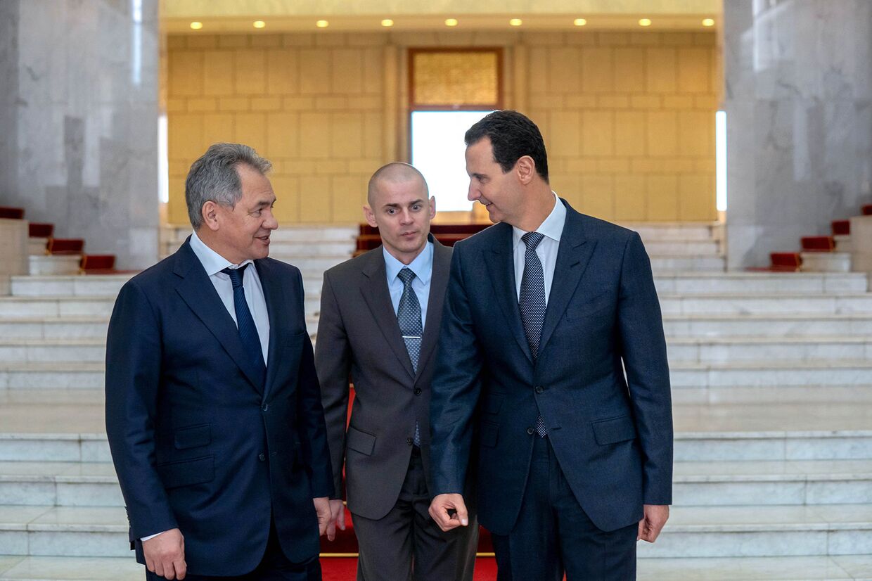 Президент Сирии Башар Асад и министр обороны России Сергей Шойгу в Дамаске