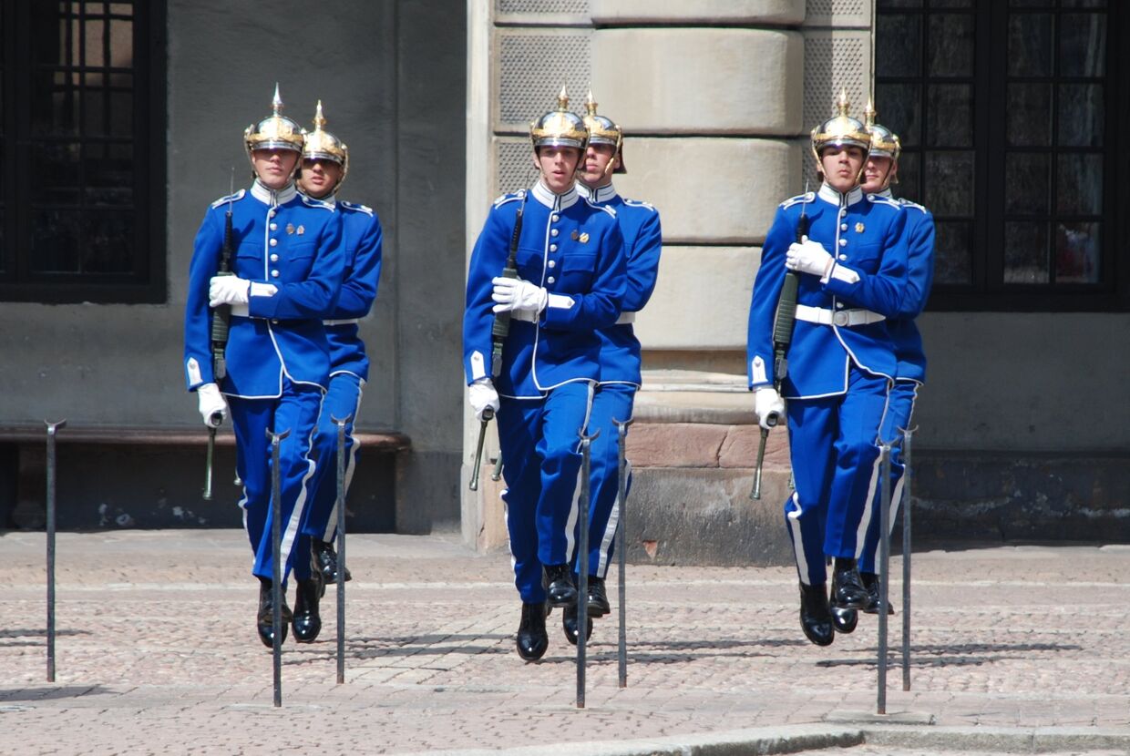 Караул у Королевского дворца в Стокгольме, Швеция
