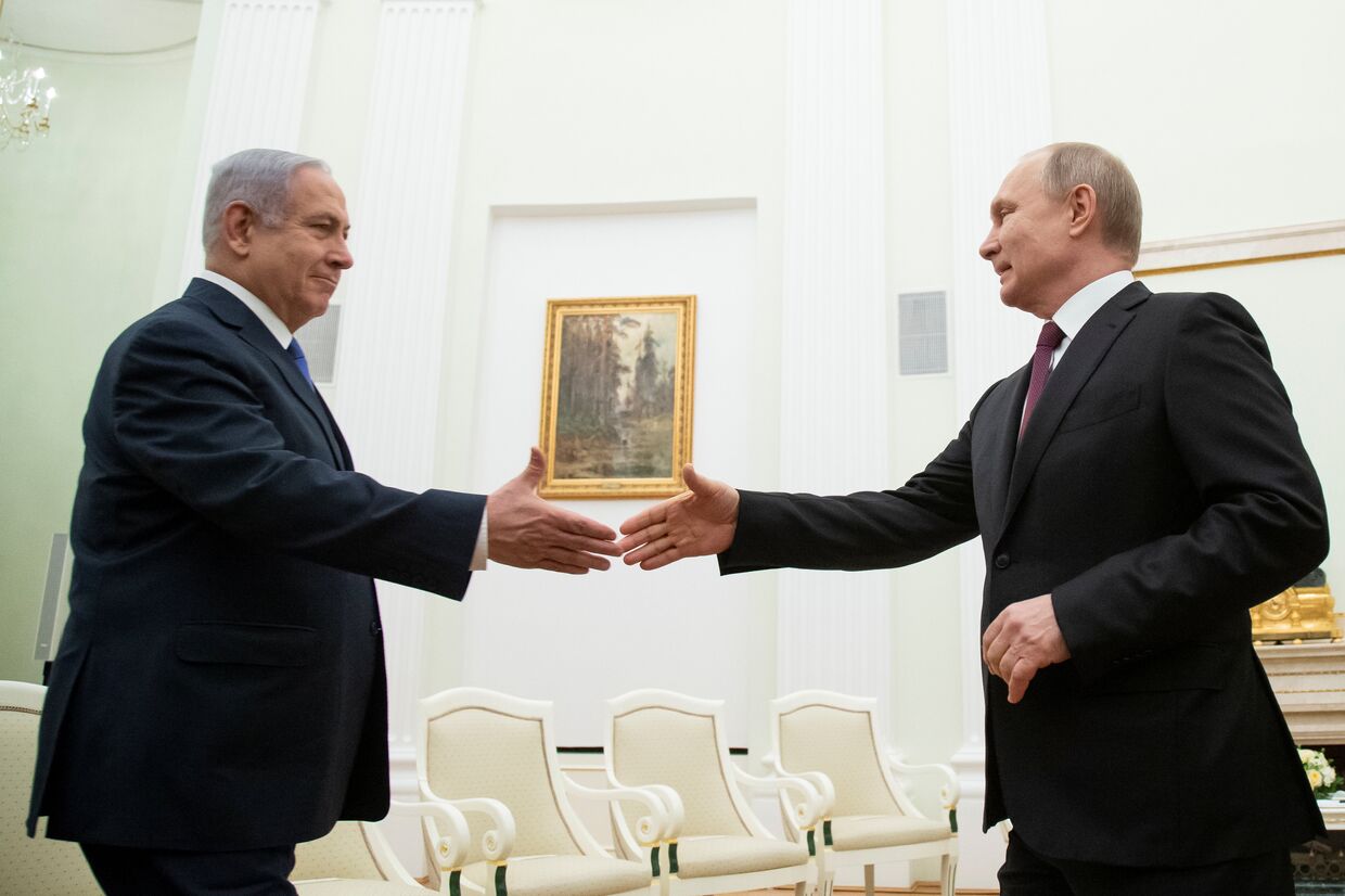 Президент РФ Владимир Путин и премьер-министр Израиля Биньямин Нетаньяху