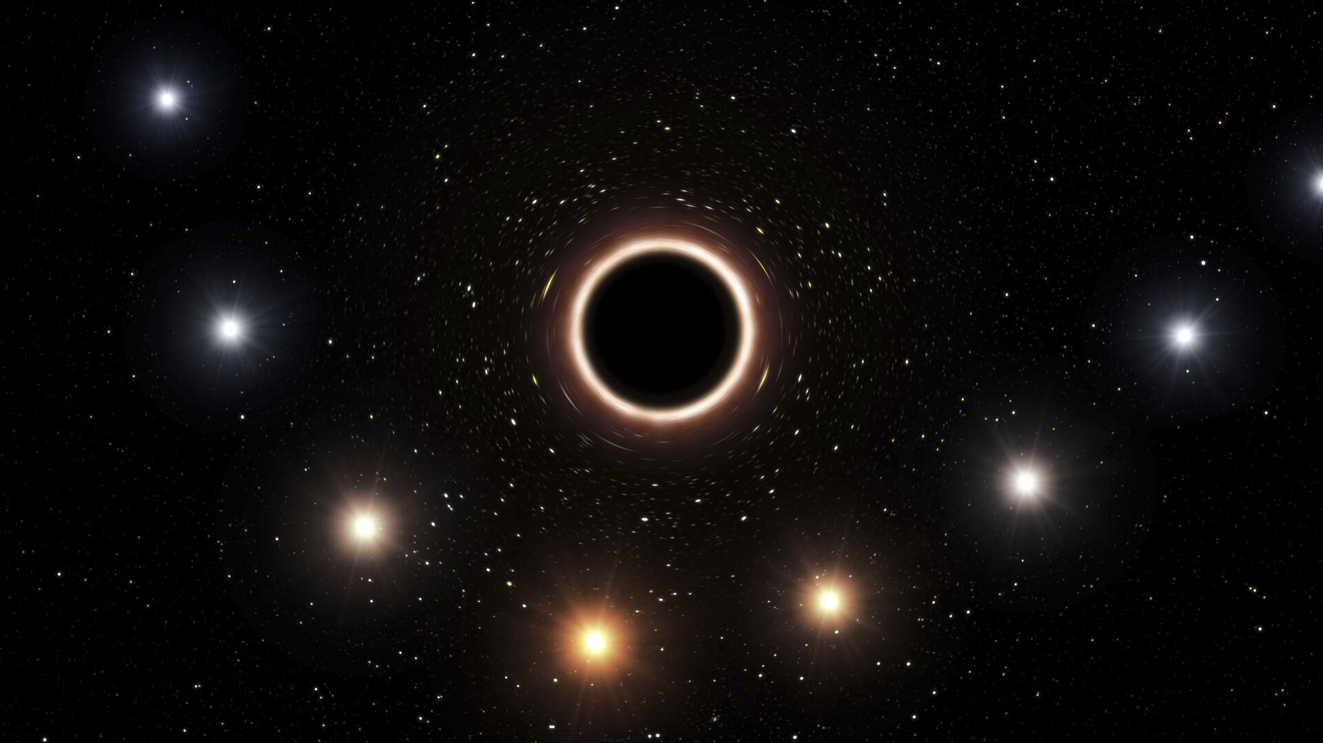 Иллюстрация пути звезды S2 мимо сверхмассивной черной дыры - ИноСМИ, 1920, 06.11.2022
