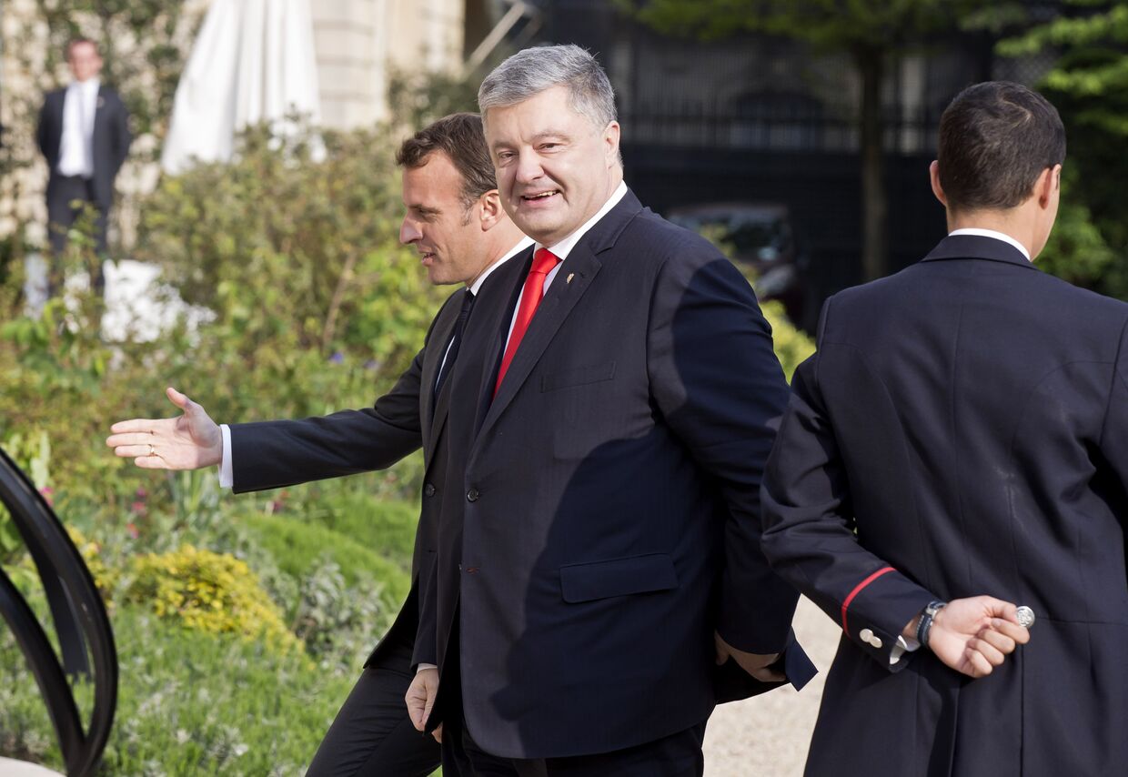 Встреча президента Украины Петра Порошенко с президентом Франции Эммануэлем Макроном