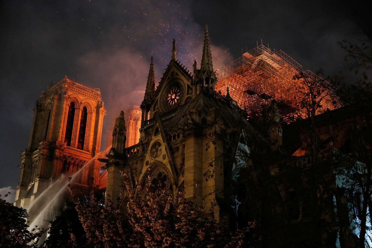 15 апреля 2019. Пожар в Соборе Парижской богоматери, Париж, Франция