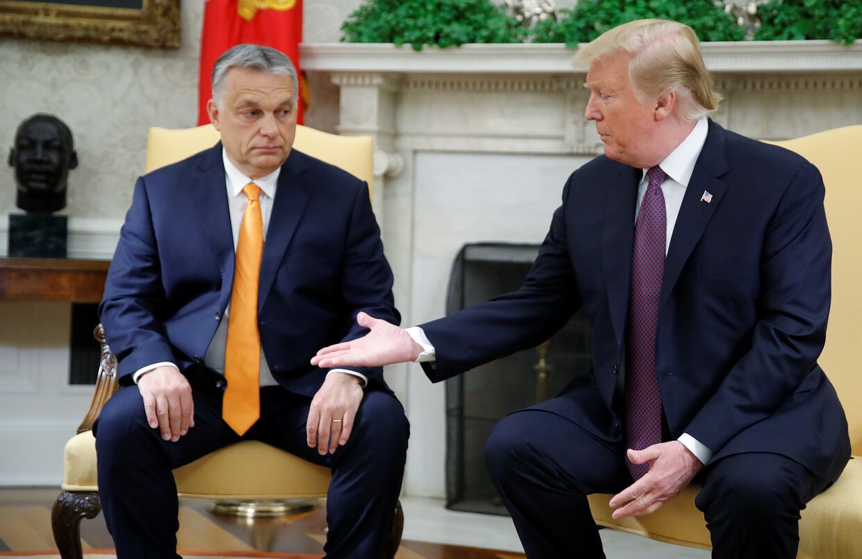Президент США Дональд Трамп и премьер-министр Венгрии Виктор Орбан в Овальном кабинете Белого дома