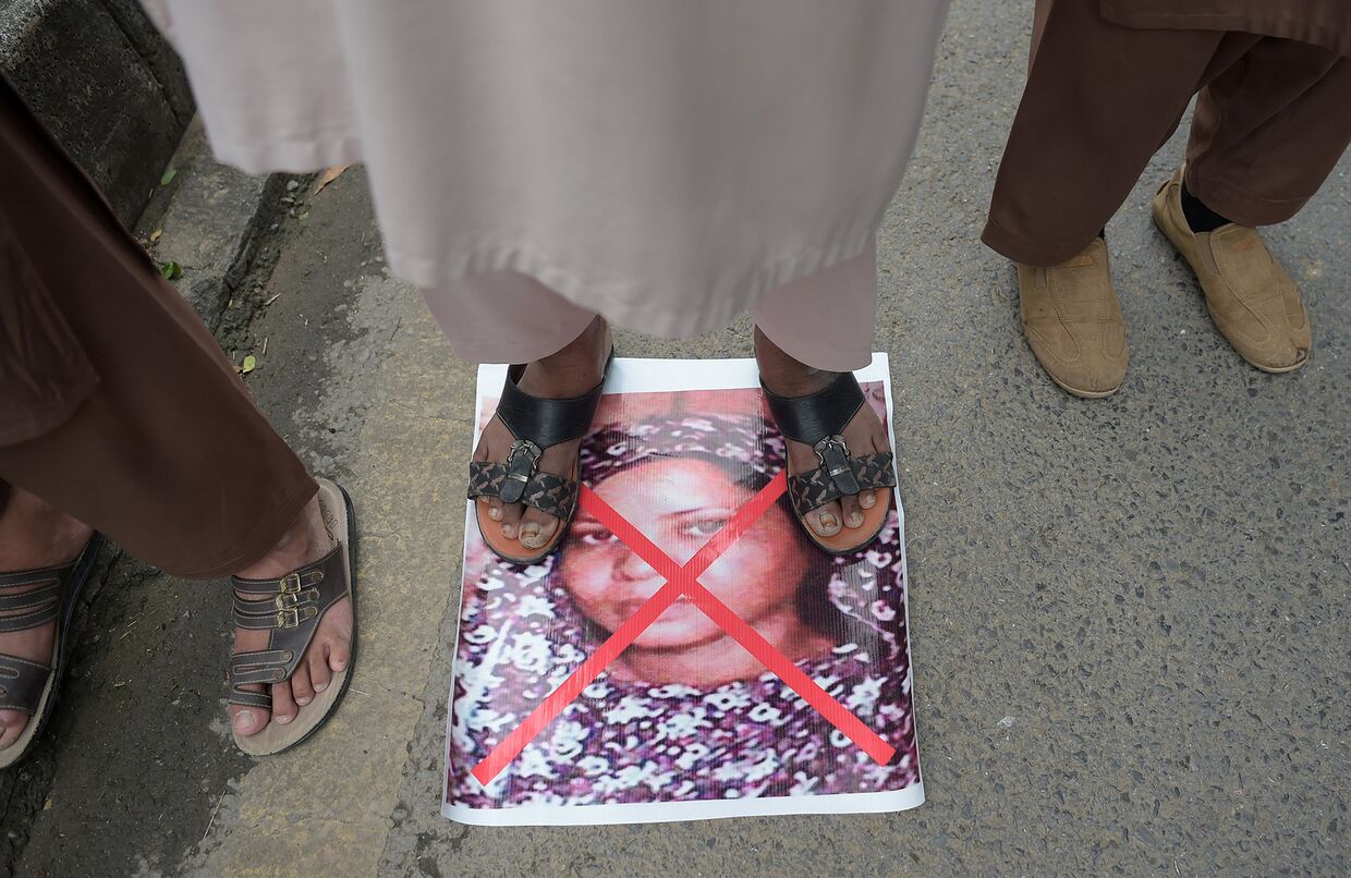 Акция протеста против Асии Биби в Пакистане