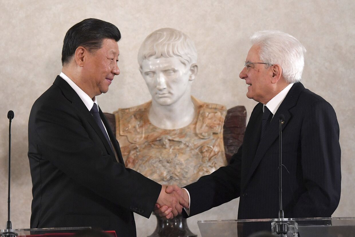 Председатель КНР Си Цзиньпин и президент Италии Серджио Маттарелле