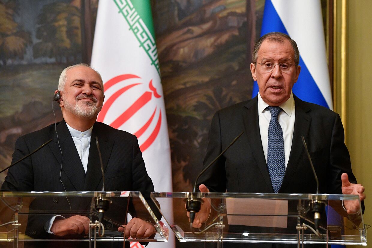 Министр иностранных дел РФ Сергей Лавров и министр иностранных дел Исламской Республики Иран Мухаммад Джавад Зариф