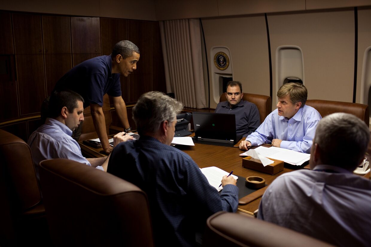 Президент США Барак Обама во время брифинга