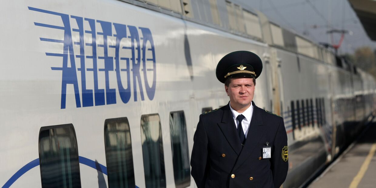 Презентация скоростного поезда Аллегро в Санкт-Петербурге