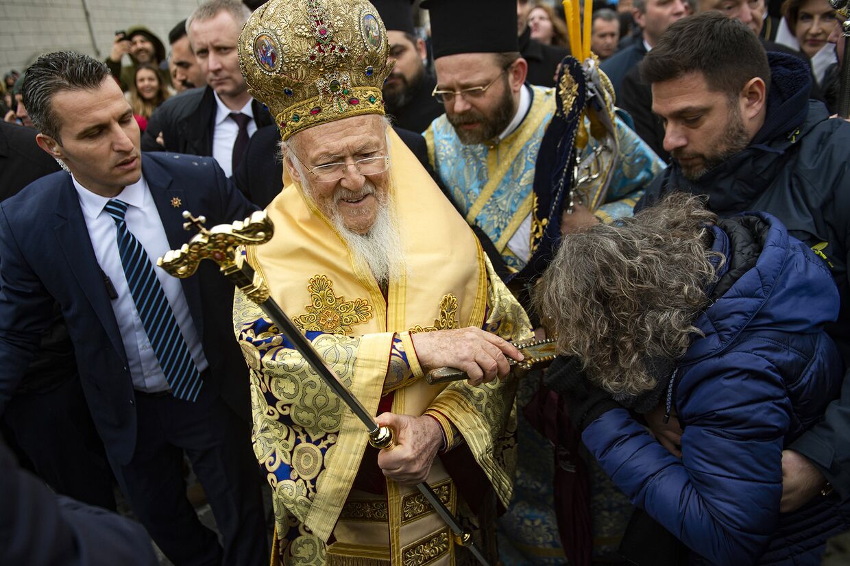 Вселенский Патриарх Варфоломей во время празднования Дня Крещения в Стамбуле