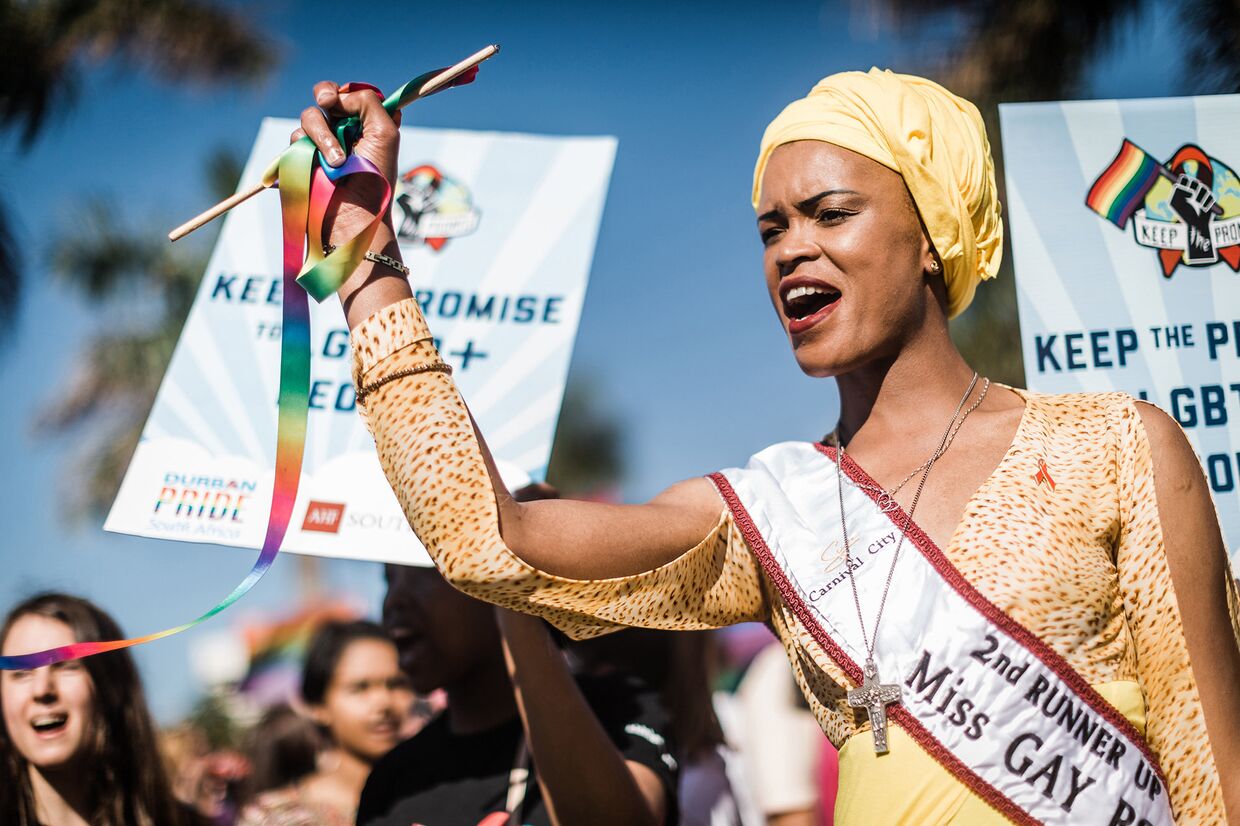 Участники гей-парада в Дурбане, ЮАР
