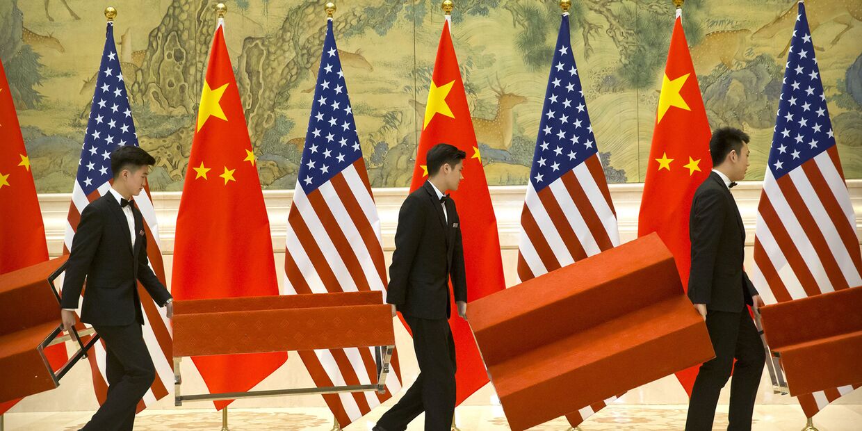 Подготовка к встречи делегатов США и Китая на торговых переговорах в Пекине