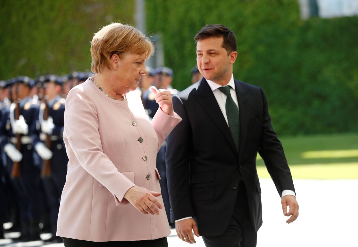 Ангела Меркель и Владимир Зеленский в Берлине