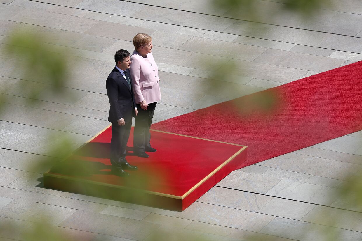 Ангела Меркель и Владимир Зеленский в Берлине