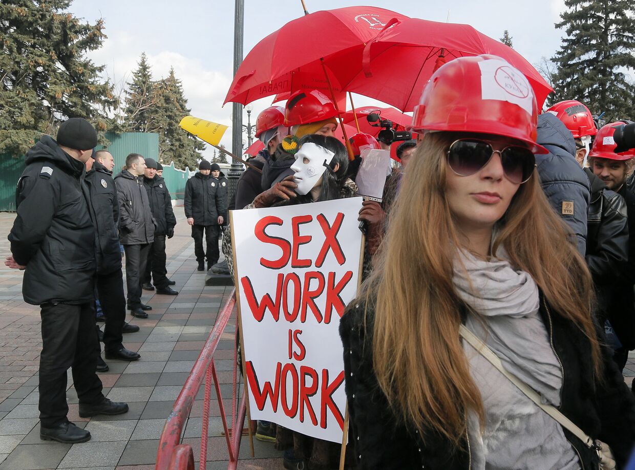 Акция протеста за легализацию проституции в Киеве, Украина