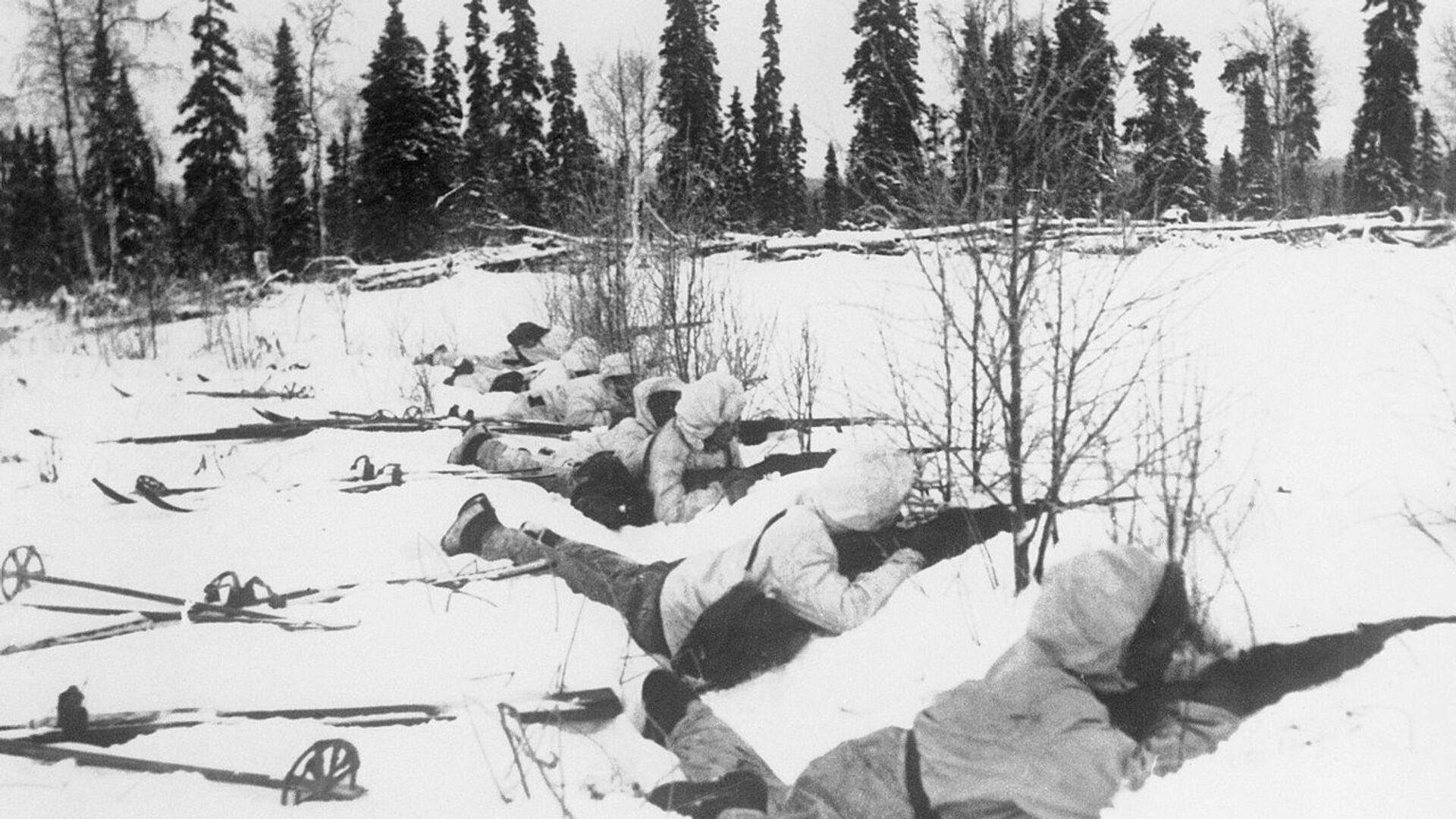 Финские лыжники на позиции, 12 января 1940 - ИноСМИ, 1920, 25.11.2019