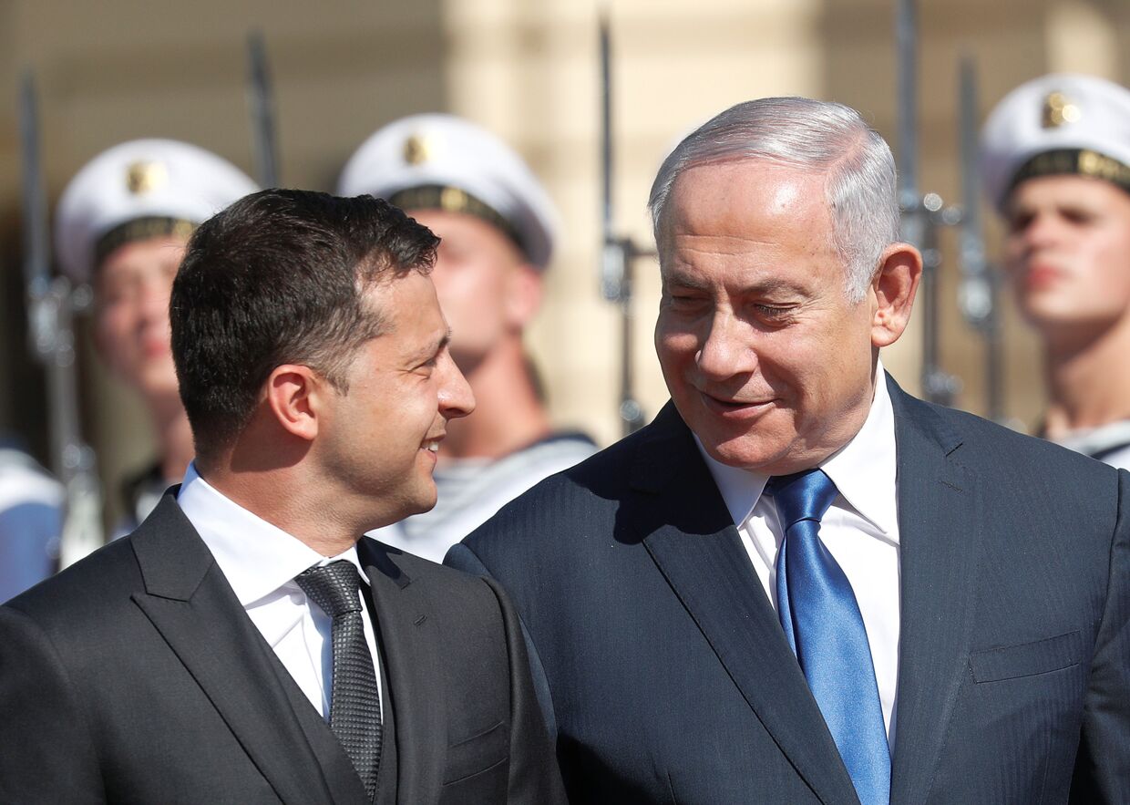 Президент Украины Владимир Зеленский и премьер-министр Израиля Биньямин Нетаньяху