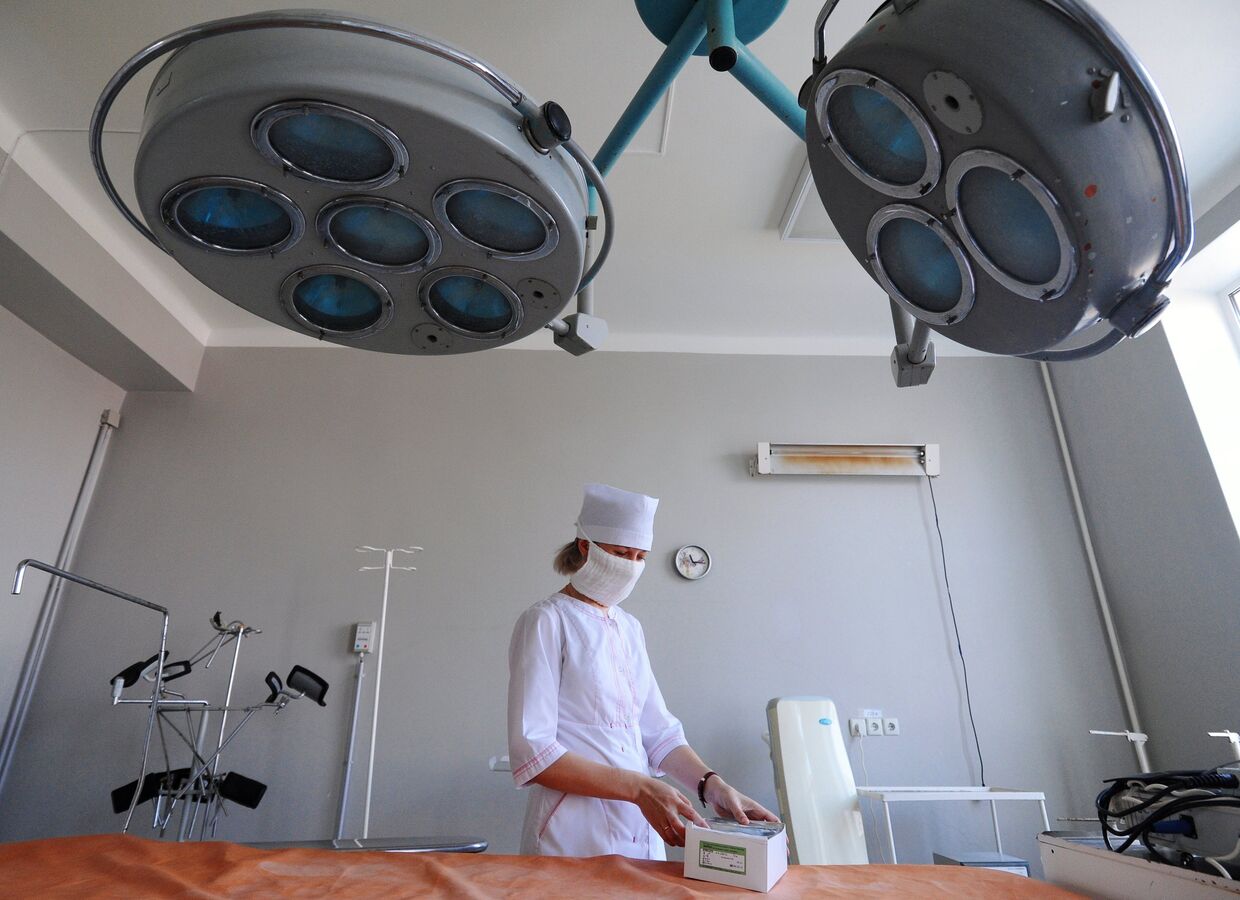 Операционная медицинская сестра в операционной в городской клинической больнице №3 г. Тамбова