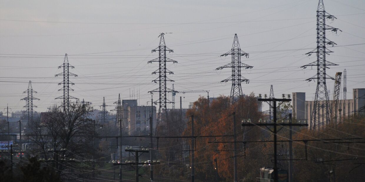 Линии электропередачи во Львовской области.