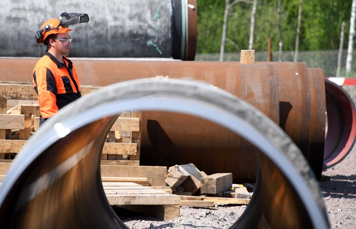 Строительство газопровода Северный поток-2 в Ленинградской области