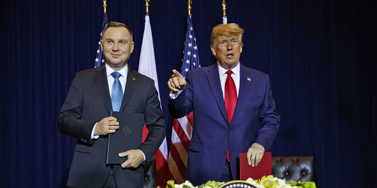 Президент США Дональд Трамп и президент Польши Анджей Дуда