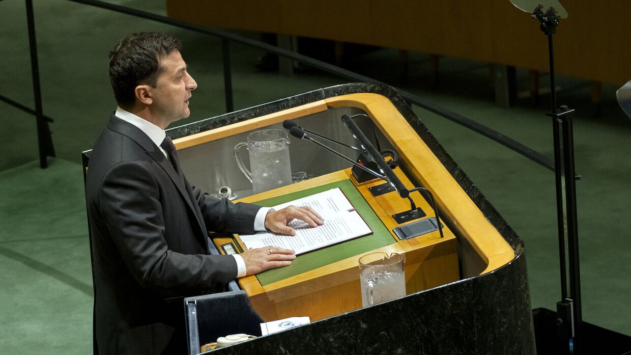 Президент Украины Владимир Зеленский на 74-й сессии Генеральной Ассамблеи ООН