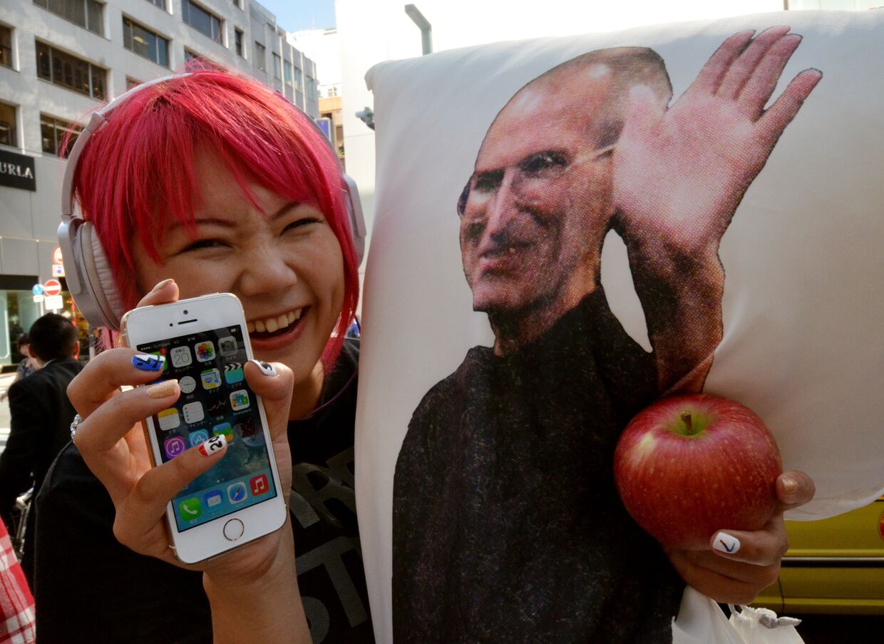 Фанатка Apple в Японии