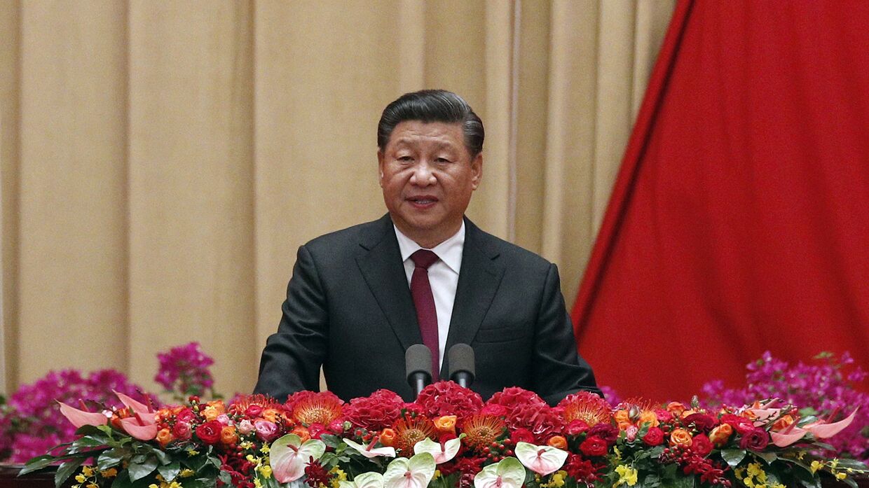 Председатель КНР Си Цзиньпин выступает в Пекине