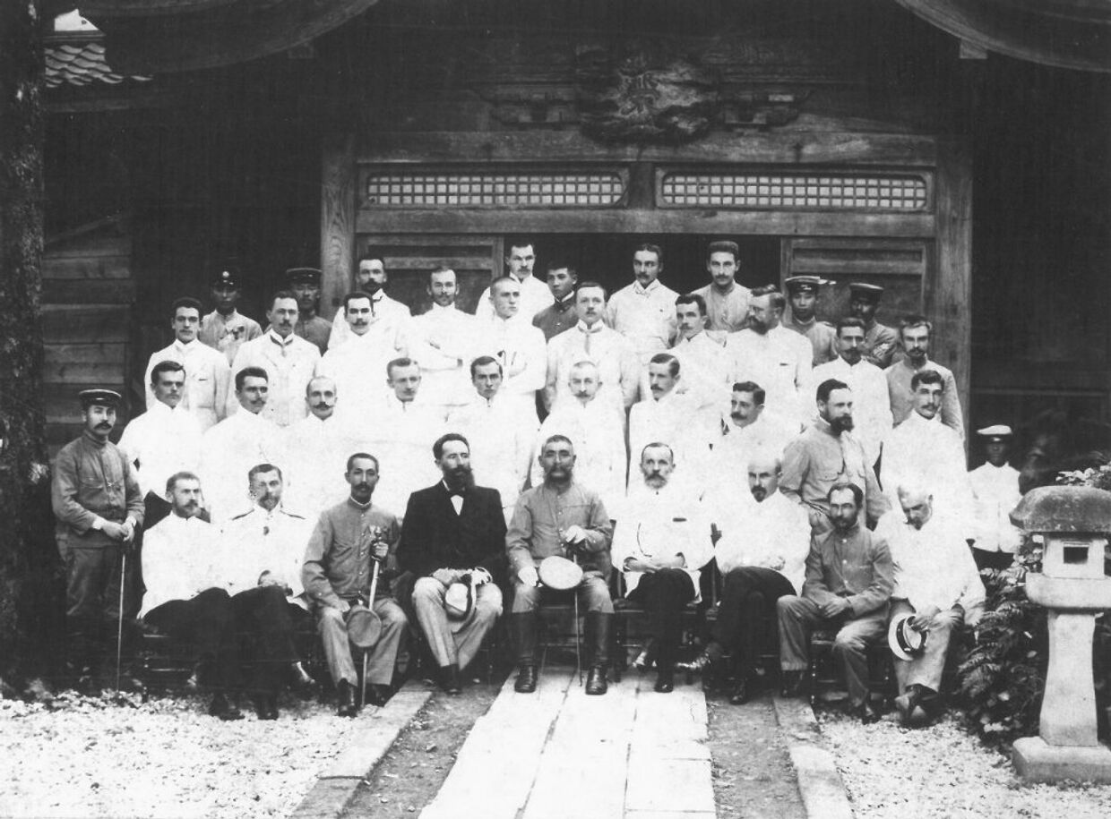 Российские военнопленные в г. Канадзава (Япония) в июне 1905 года