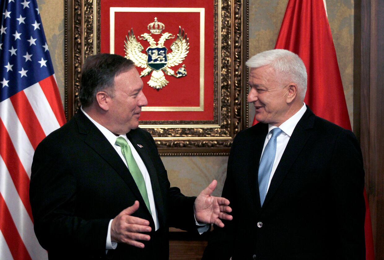 Госсекретарь США Майк Помпео и премьер-министр Черногории Душко Марковичем