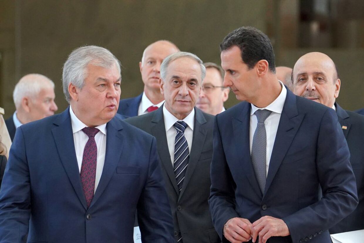 15 сентября 2019 года. Президент Сирии Башар Асад и специальный представитель РФ по Сирии Александр Лаврентьев во время встеречи в Дамаске
