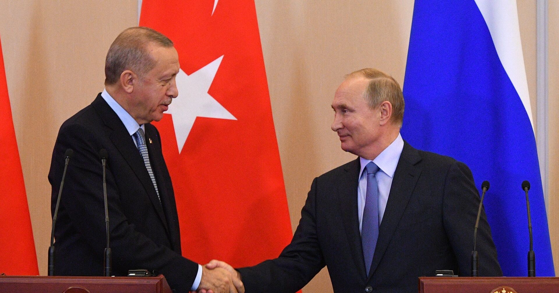 Президент РФ Владимир Путин и президент Турции Реджеп Тайип Эрдоган - ИноСМИ, 1920, 21.01.2021