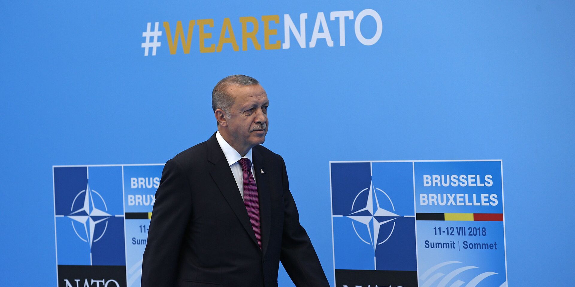 Президент Турции Реджеп Тайип Эрдоган в штаб-квартире НАТО в Брюсселе - ИноСМИ, 1920, 01.12.2021