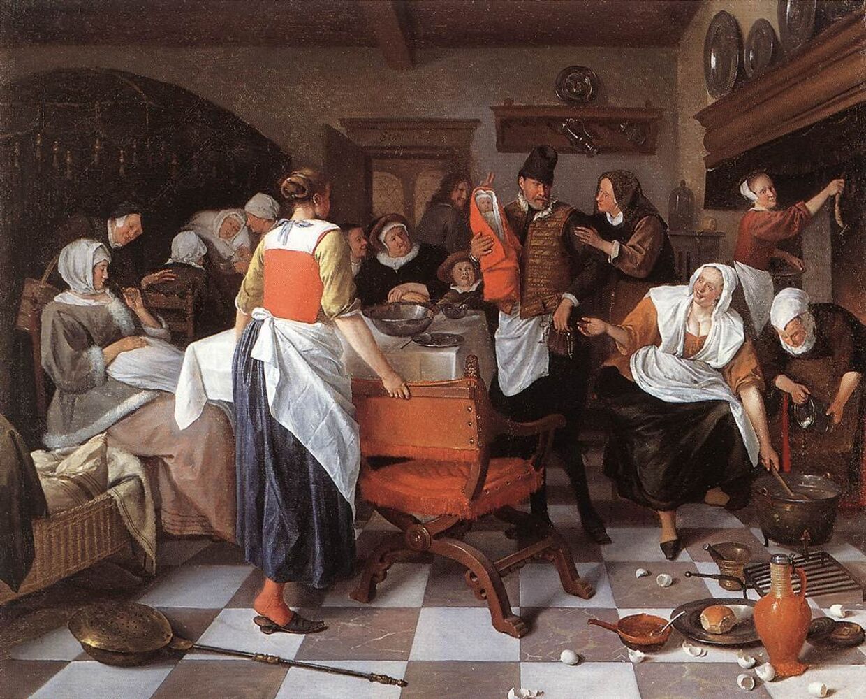 Картина Празднование рождения нидерландского художника Яна Стена