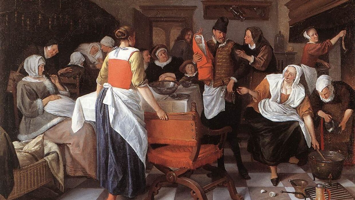 Картина Празднование рождения нидерландского художника Яна Стена