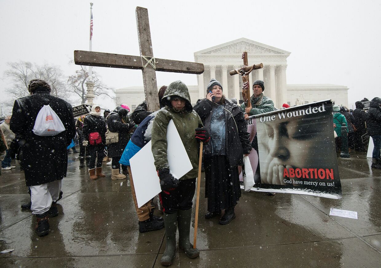 Противники абортов в Вашингтоне, США