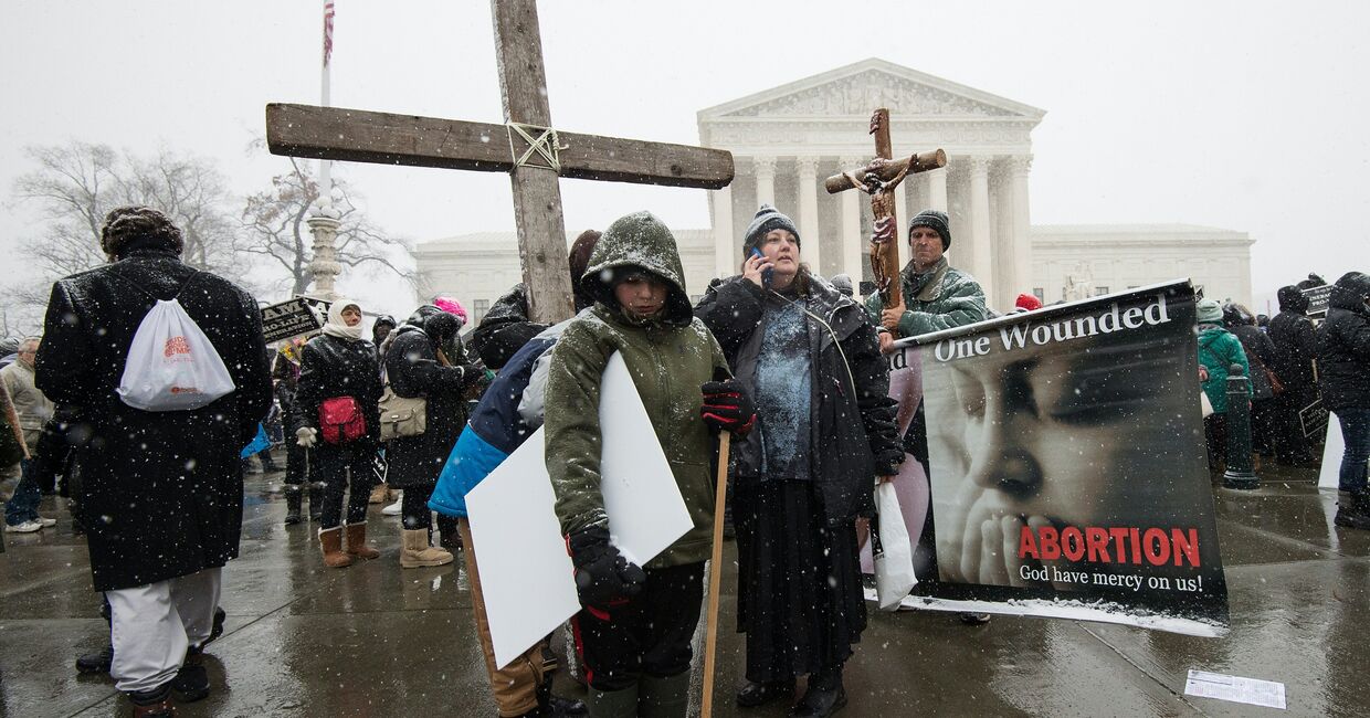 Противники абортов в Вашингтоне, США