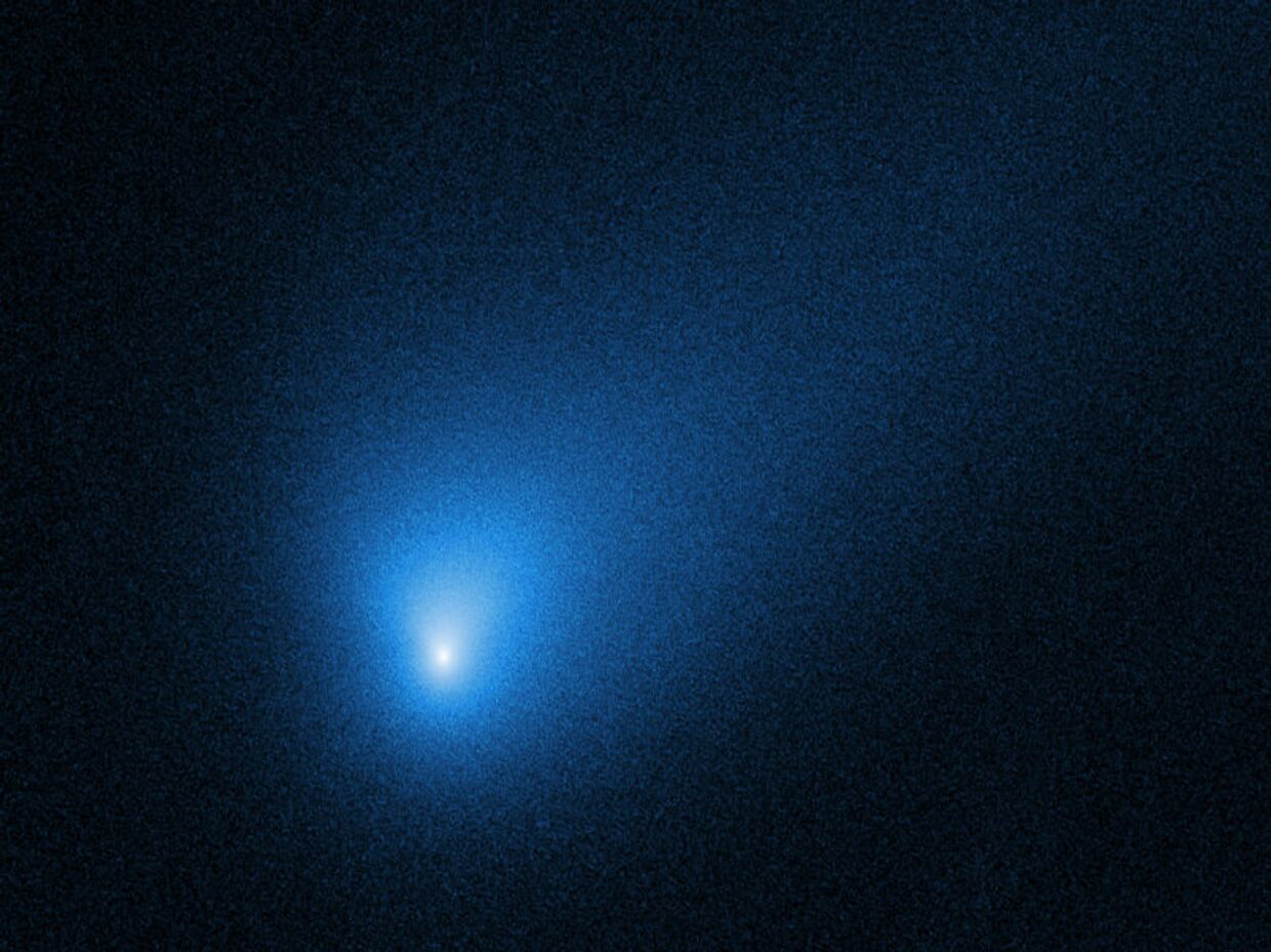 Изображение межзвёздной кометы 2I/Borisov, полученное телескопом «Хаббл», октябрь 2019