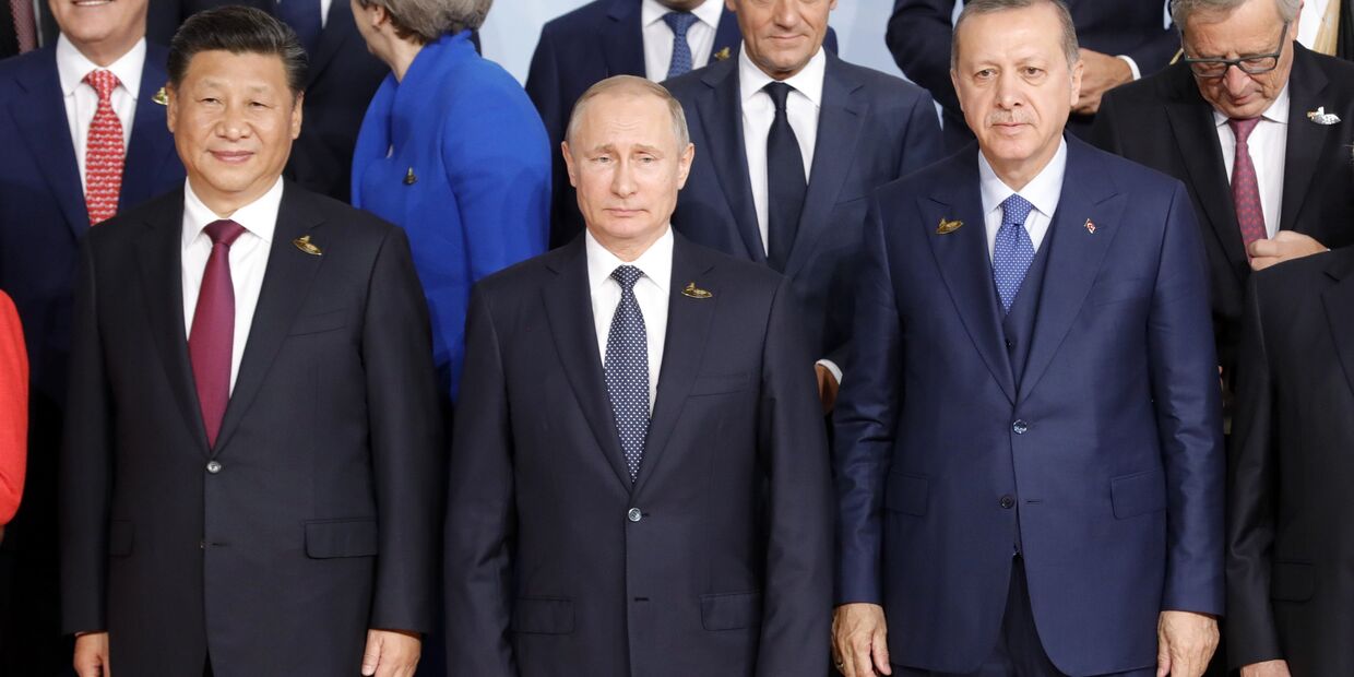 Президент РФ В. Путин принимает участие в саммите Группы двадцати в Гамбурге